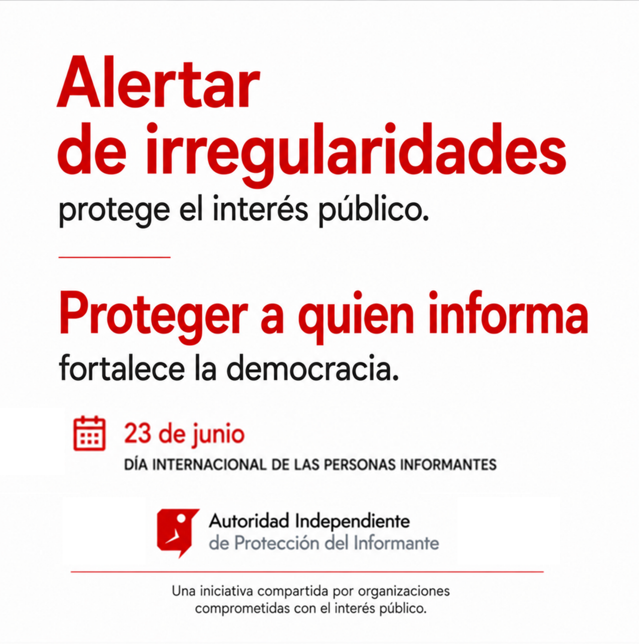 Día internacional compareces informantes